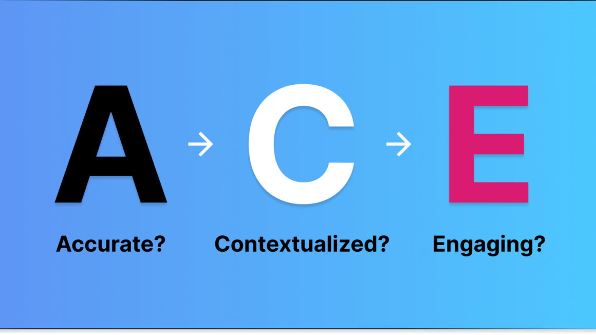 ACE framework: Accurate, Contextualized, Engaging