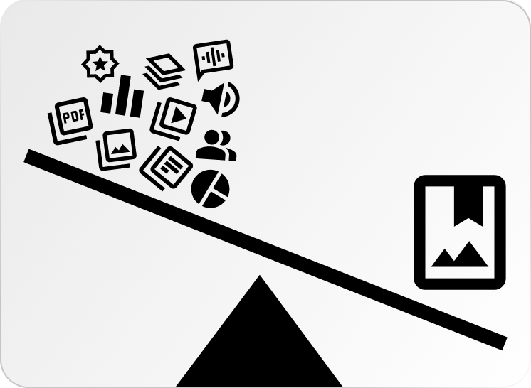 Balancing data and visual content